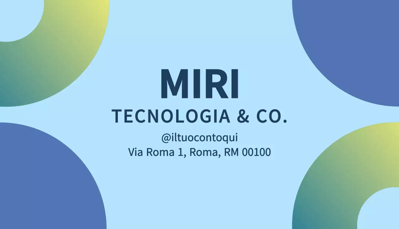 biglietto da visita moderno blu