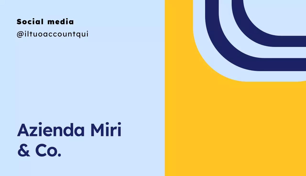 biglietto da visita moderno blu