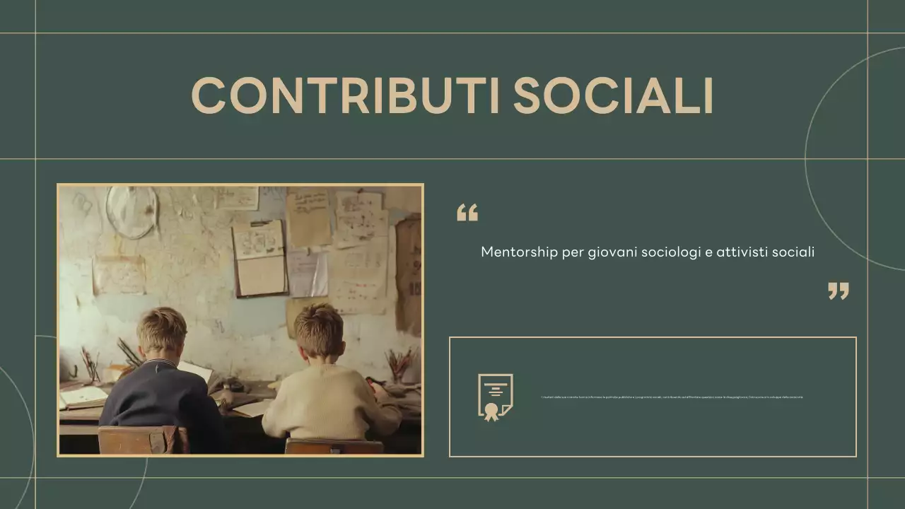 presentazione della biografia classica verde