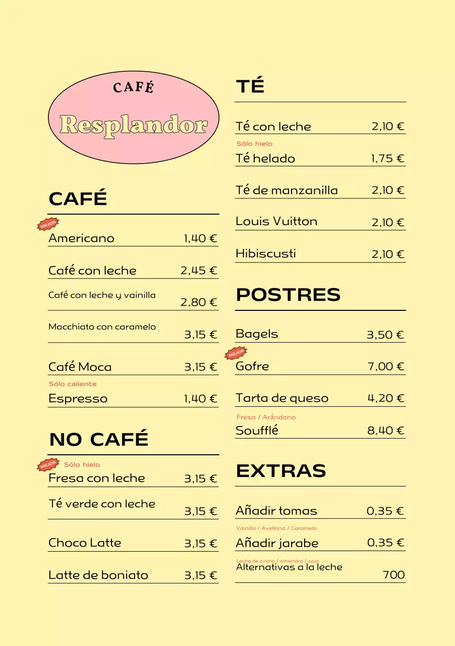 Anuncio de postres Pink Pop