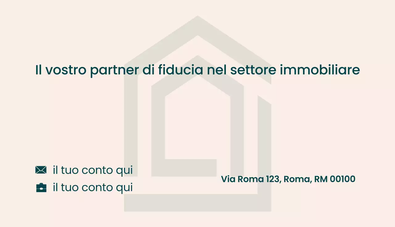 Biglietto da visita immobiliare moderno verde acqua