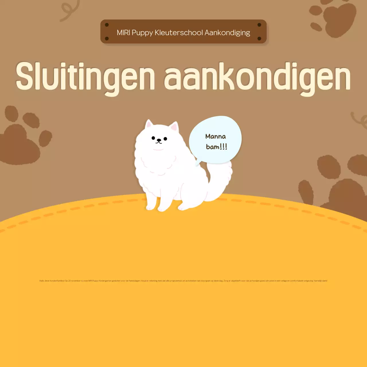 Promoot het gele knuffeldier kleuterschool