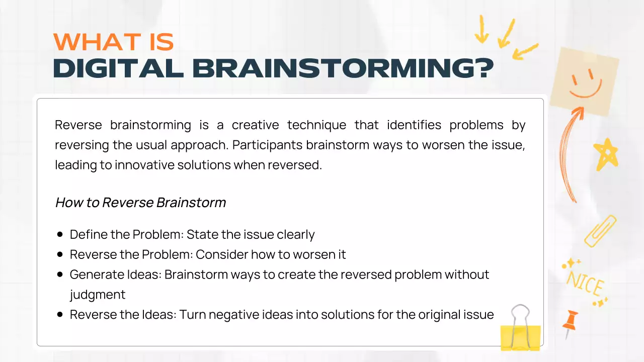 Orange Modern Brainstorming Promotion Presentation