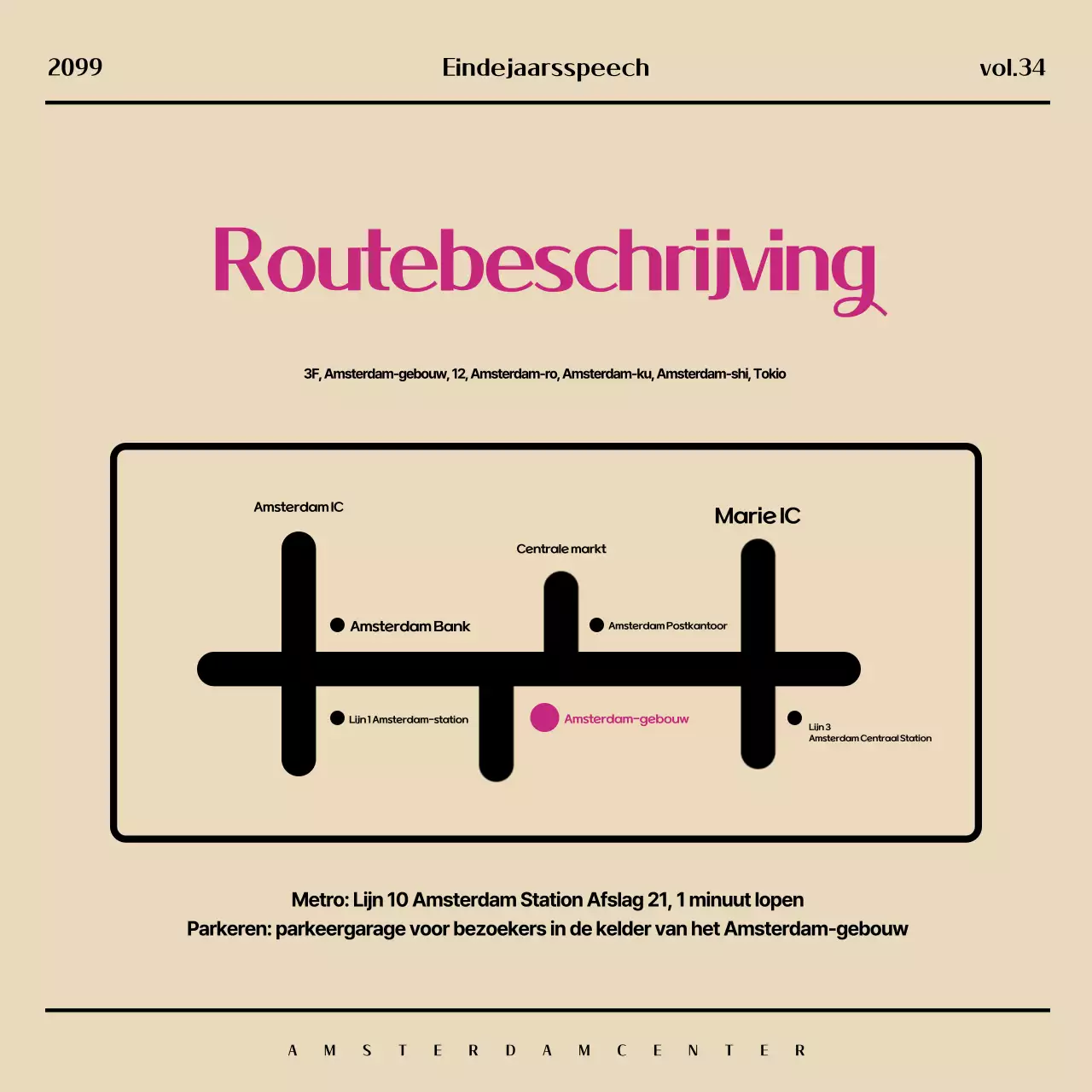 Promoot een moderne oudejaarsspecial in beige en roze