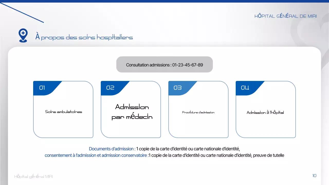 Communiquer des informations sur l'hôpital moderne Farang