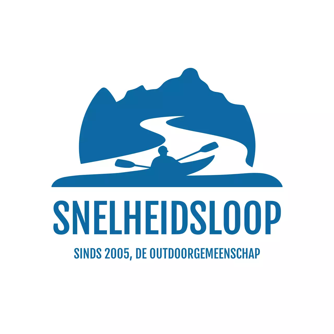 Blauwe minimalistische aankondiging voor buitenevenementen