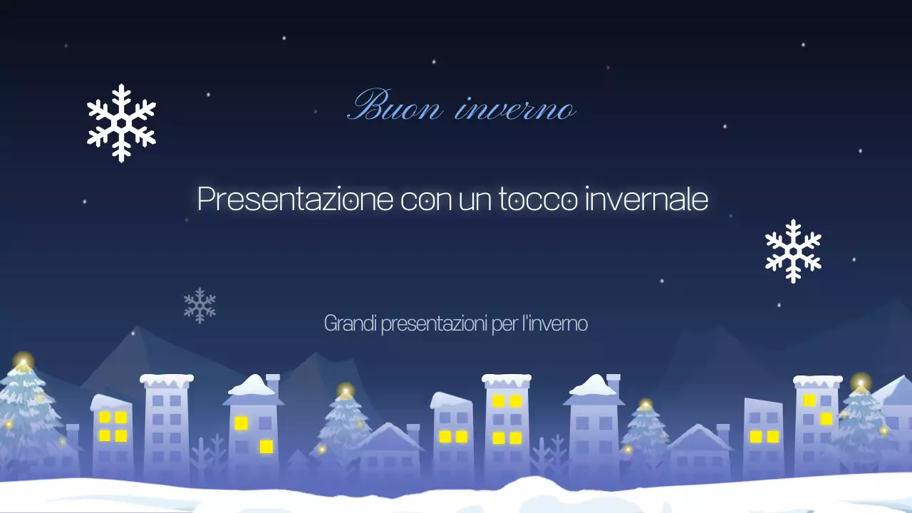 Una bella presentazione in blu navy e viola