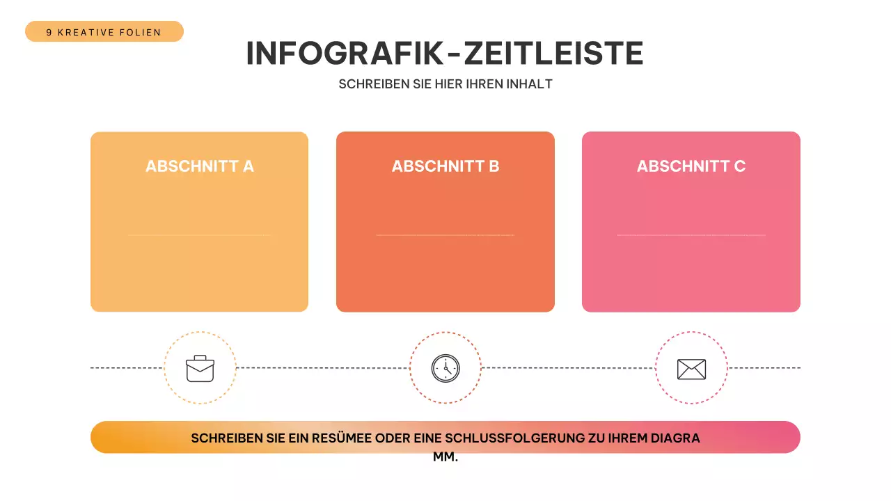 Orange Moderne Zeitleiste Infografik Präsentation