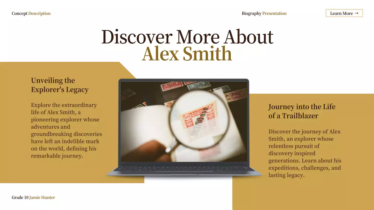 Beige Classic Biography Presentation