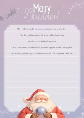 Purple Traditional Christmas Card Poster