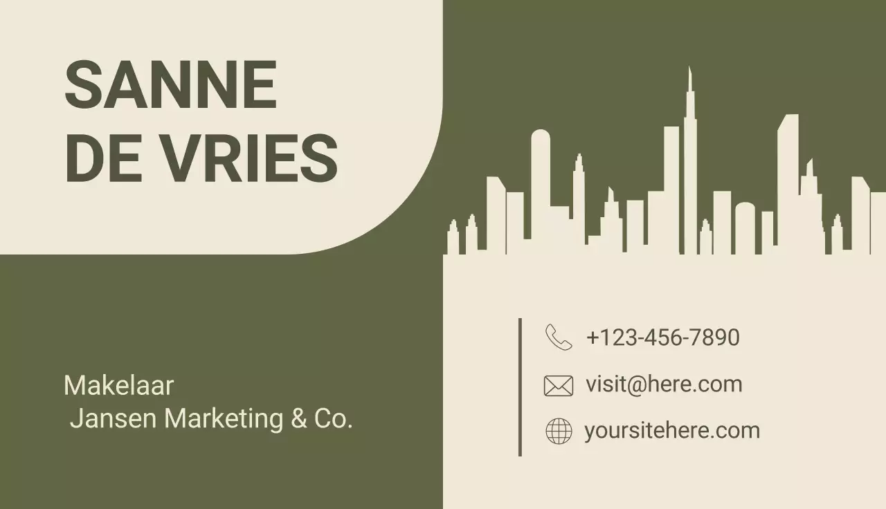 sage modern onroerend goed visitekaartje