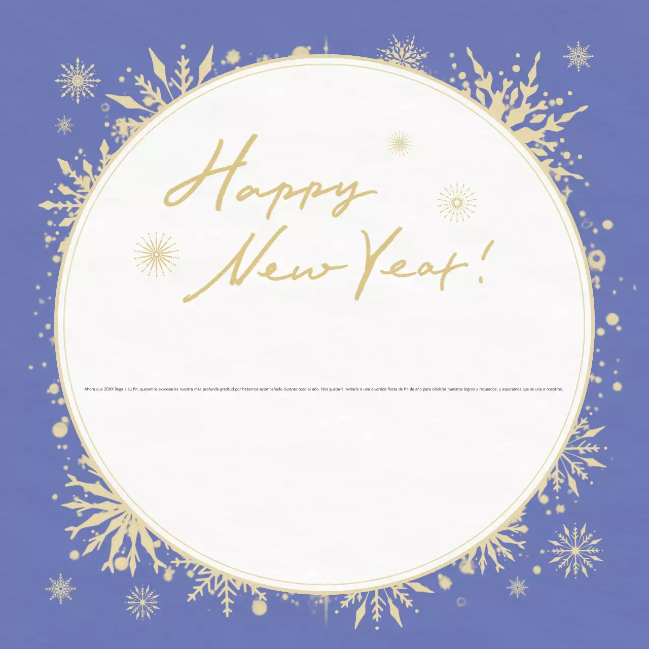 Felicitaciones navideñas Blue Simple