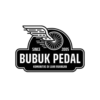Black Vintage Cycling Advertisement Logo