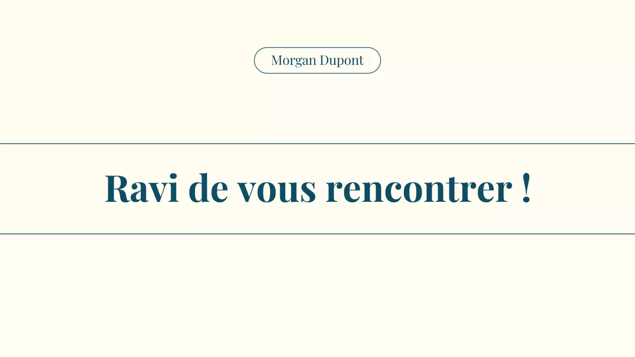 Teal and Beige Modern About Me Introduction