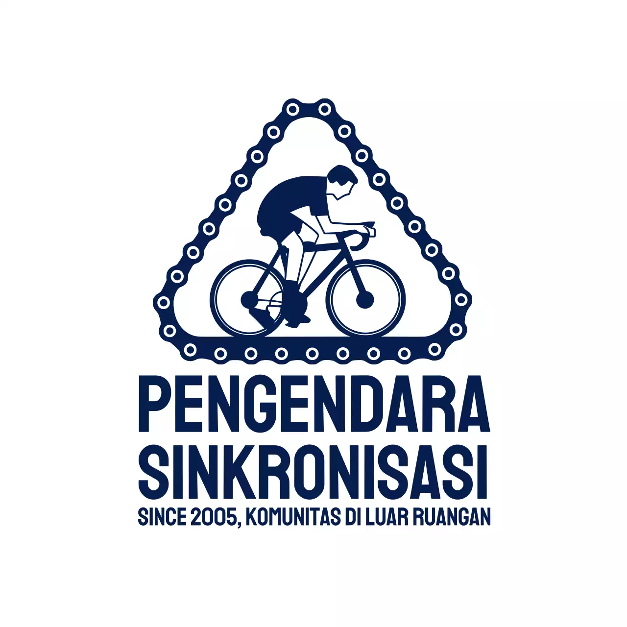 Navy Minimal Cycling Advertisement Logo