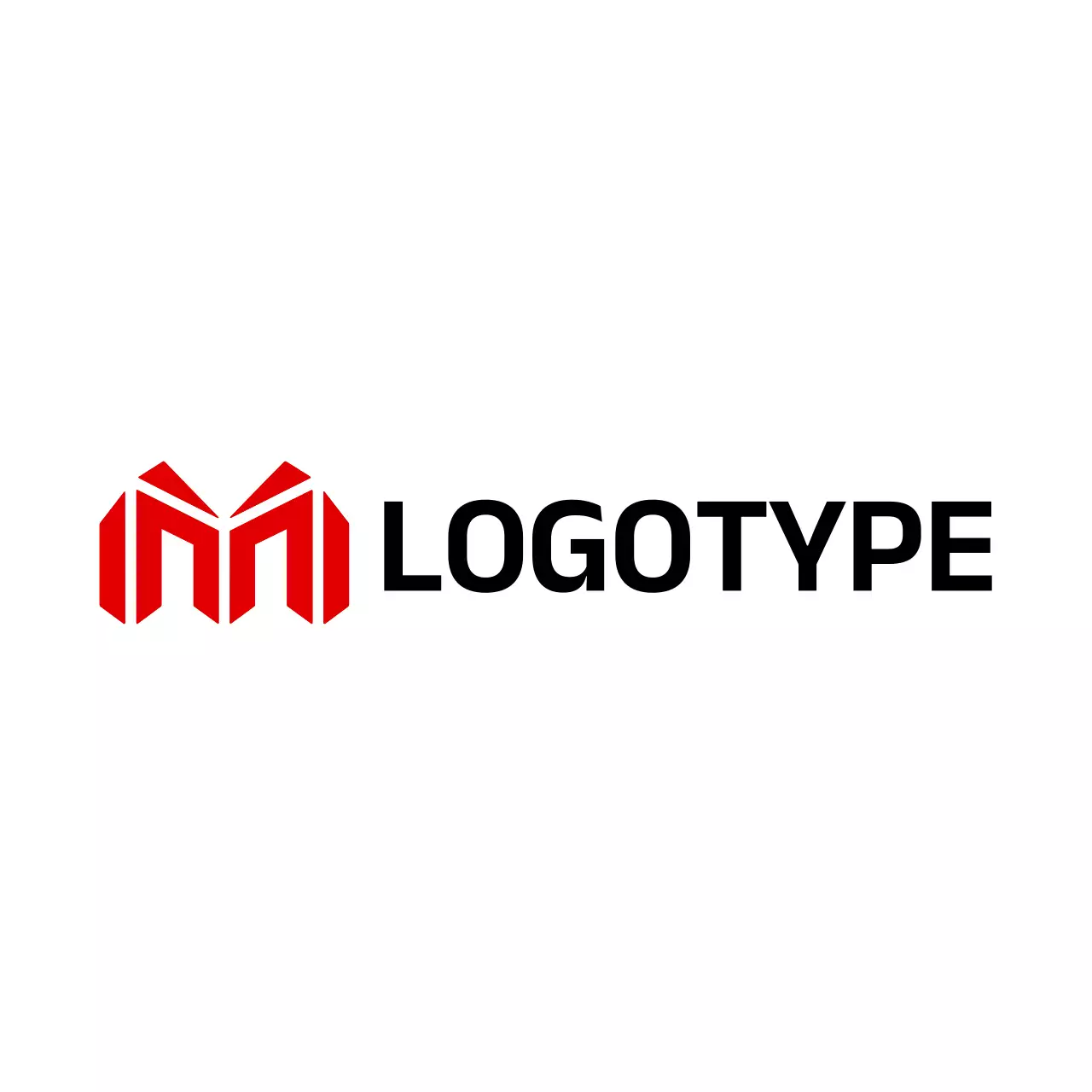 Rotes modernes Logo-Design
