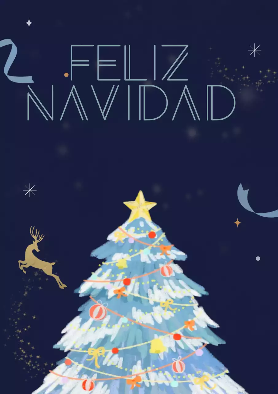 Tarjeta de Navidad Navy Vintage