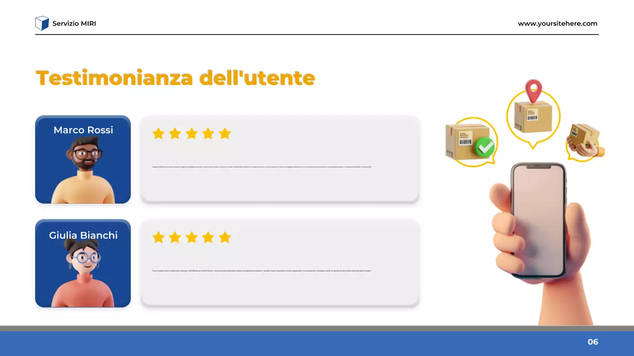 Presentazione del servizio moderno