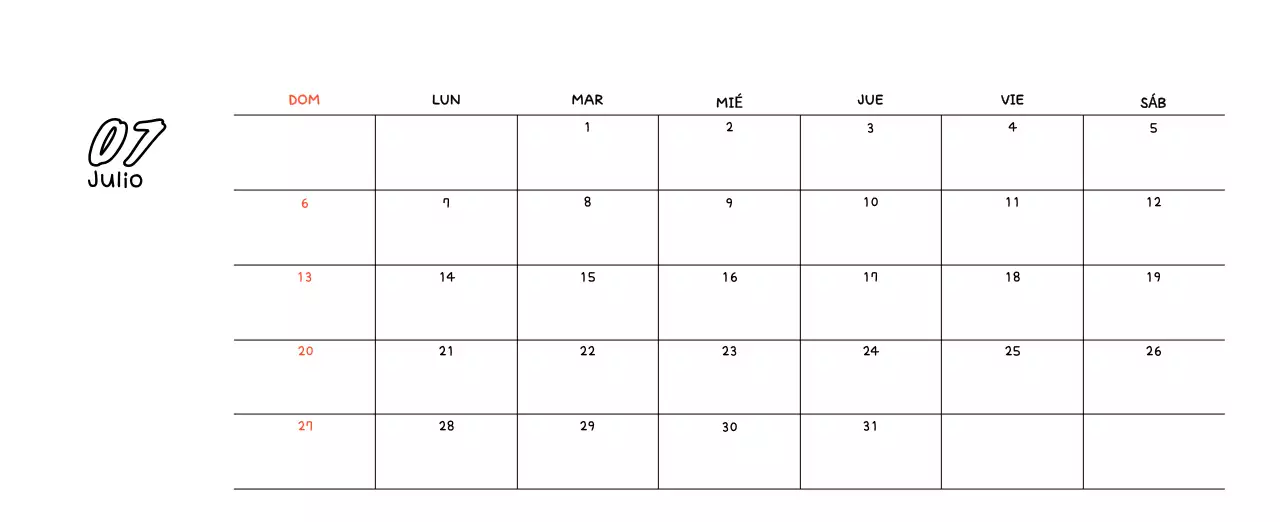 Bonito calendario con fotos de Año Nuevo