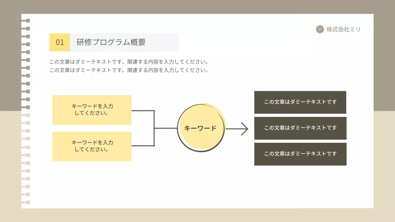 ベージュ シンプル マニュアル プレゼンテーション