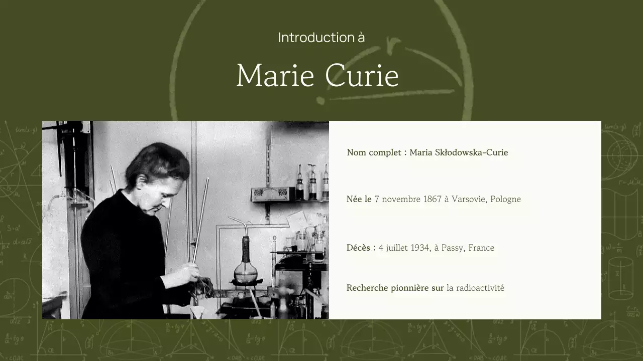 Professionnel Tendance Académique Présentation de la figure historique