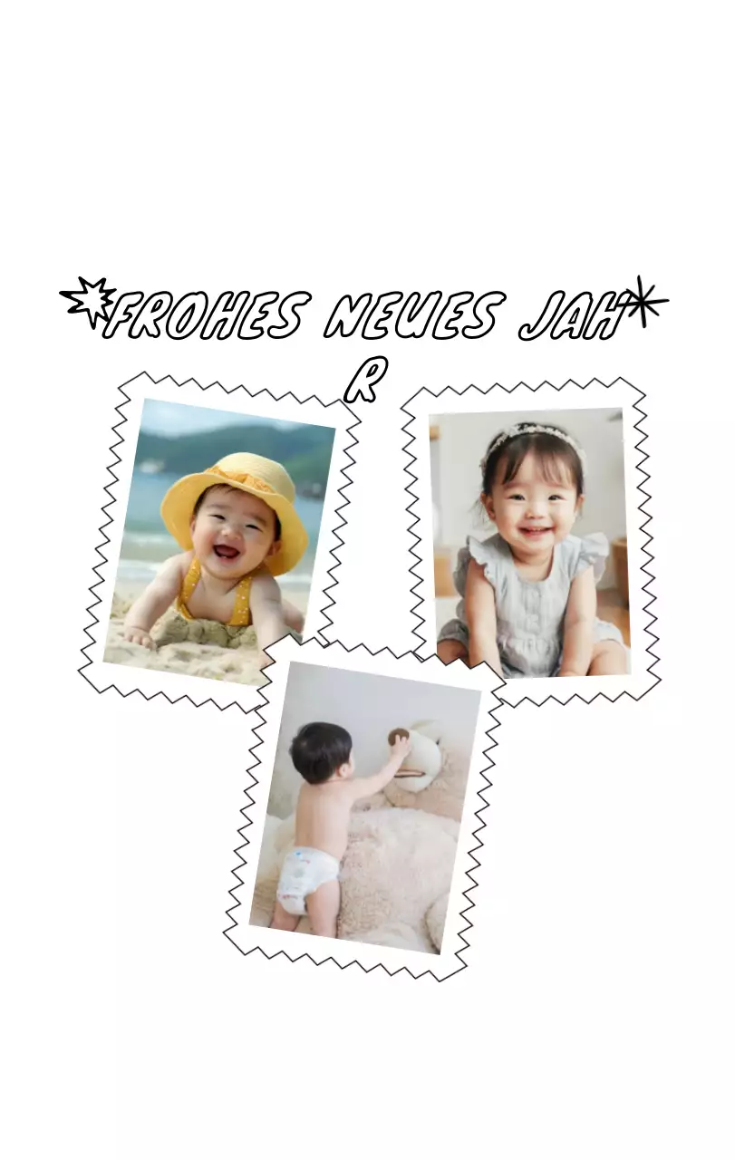 Niedlicher Neujahrs-Fotokalender