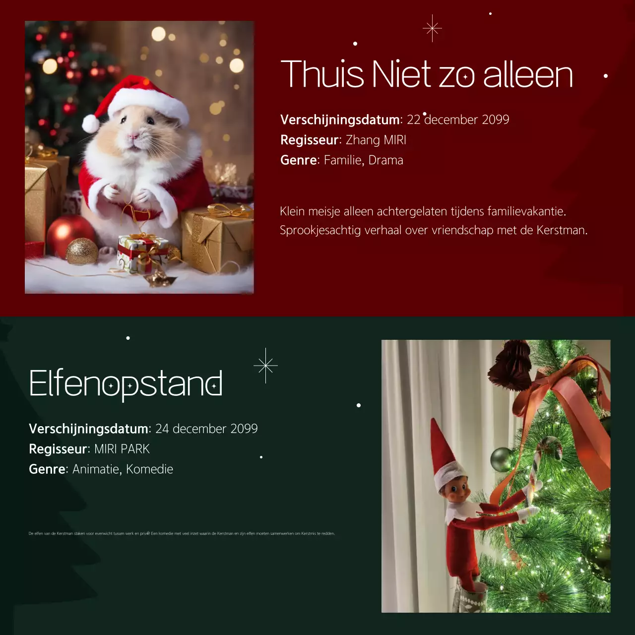 Rode gezellige kerstcadeautjes