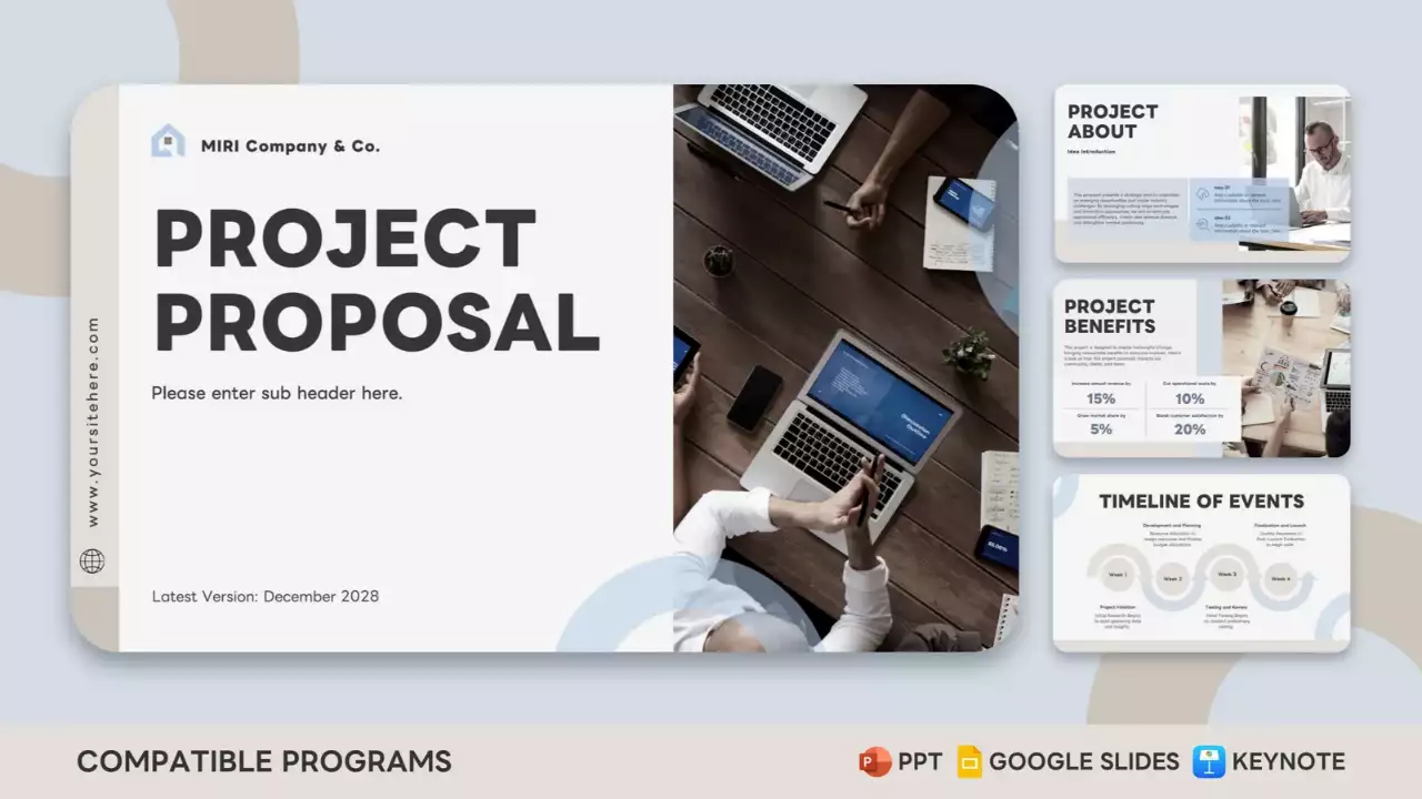 documento di business plan moderno grigio