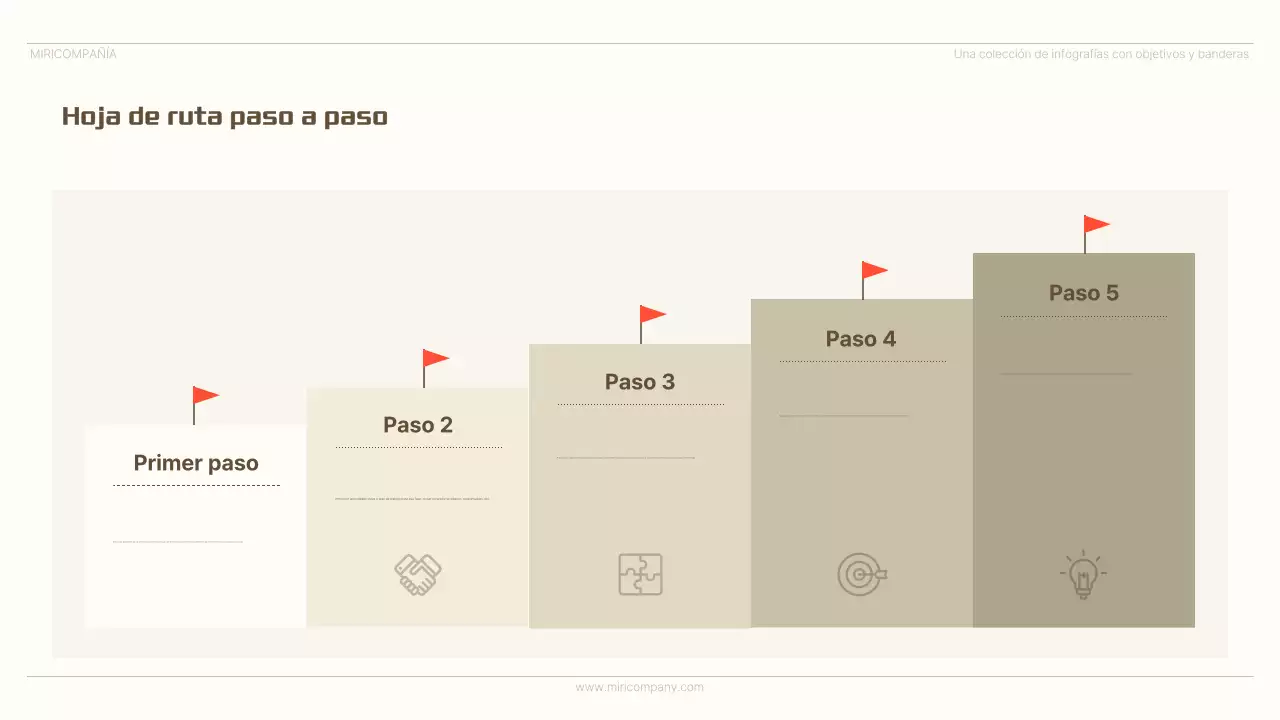 Anuncio infográfico minimalista en beige
