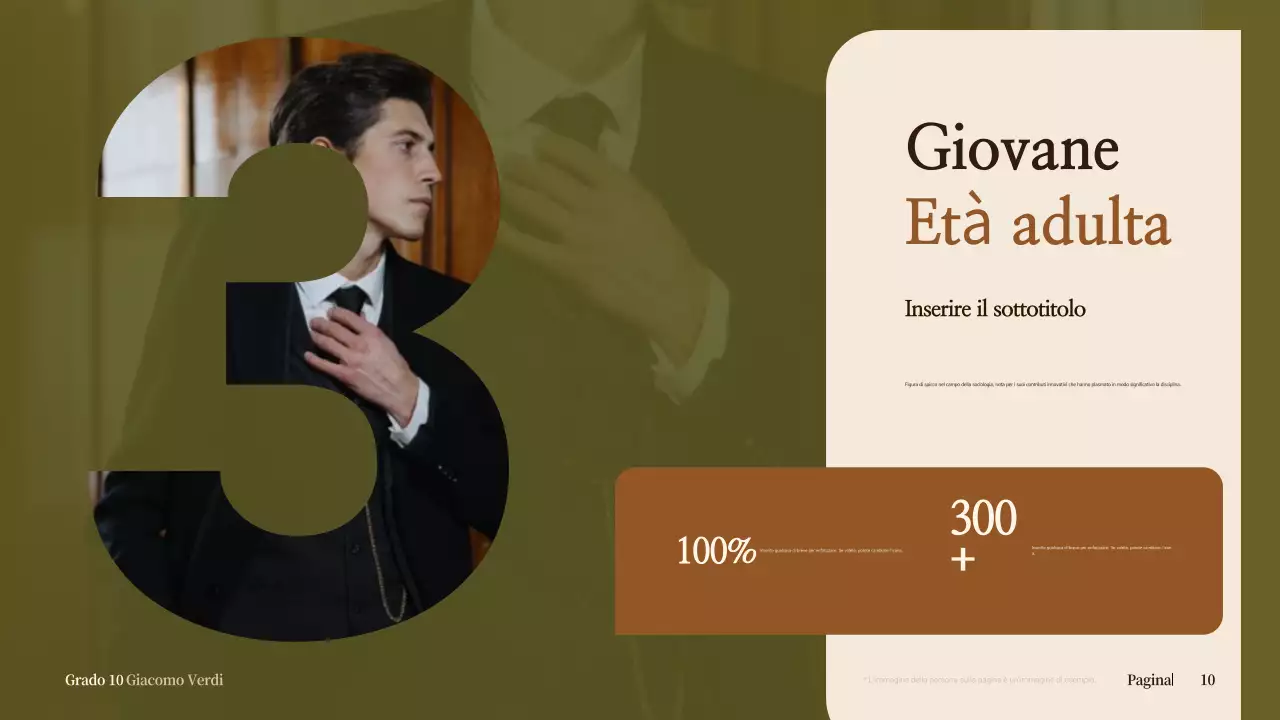 biografia classica beige per l'annuncio scolastico