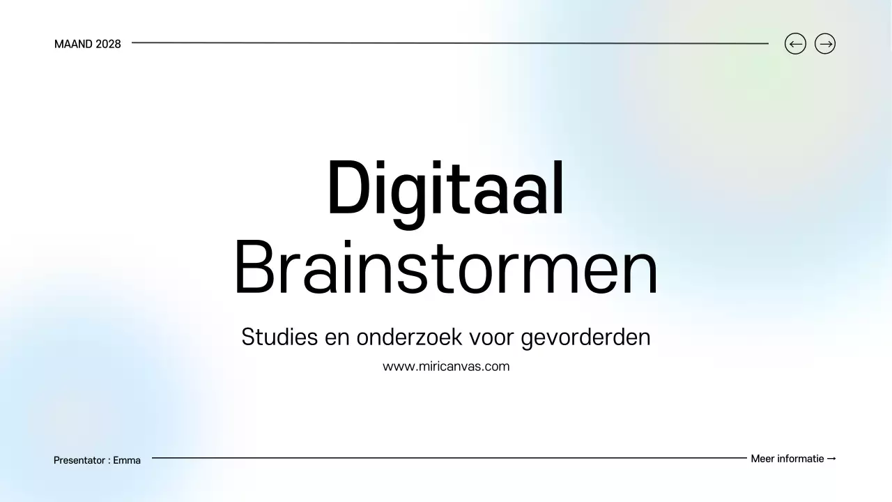 blauw en groen schoon digitale brainstormgids