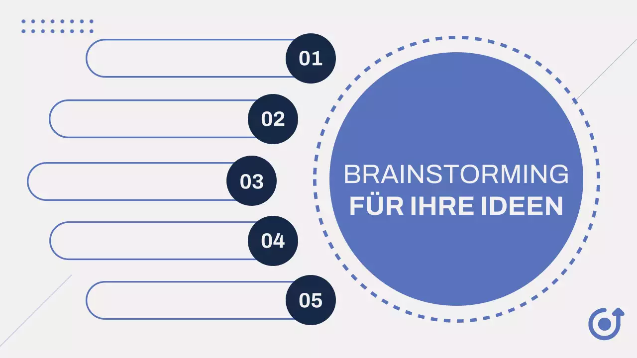 Grau Blau Modern Brainstorming Infografik Präsentation