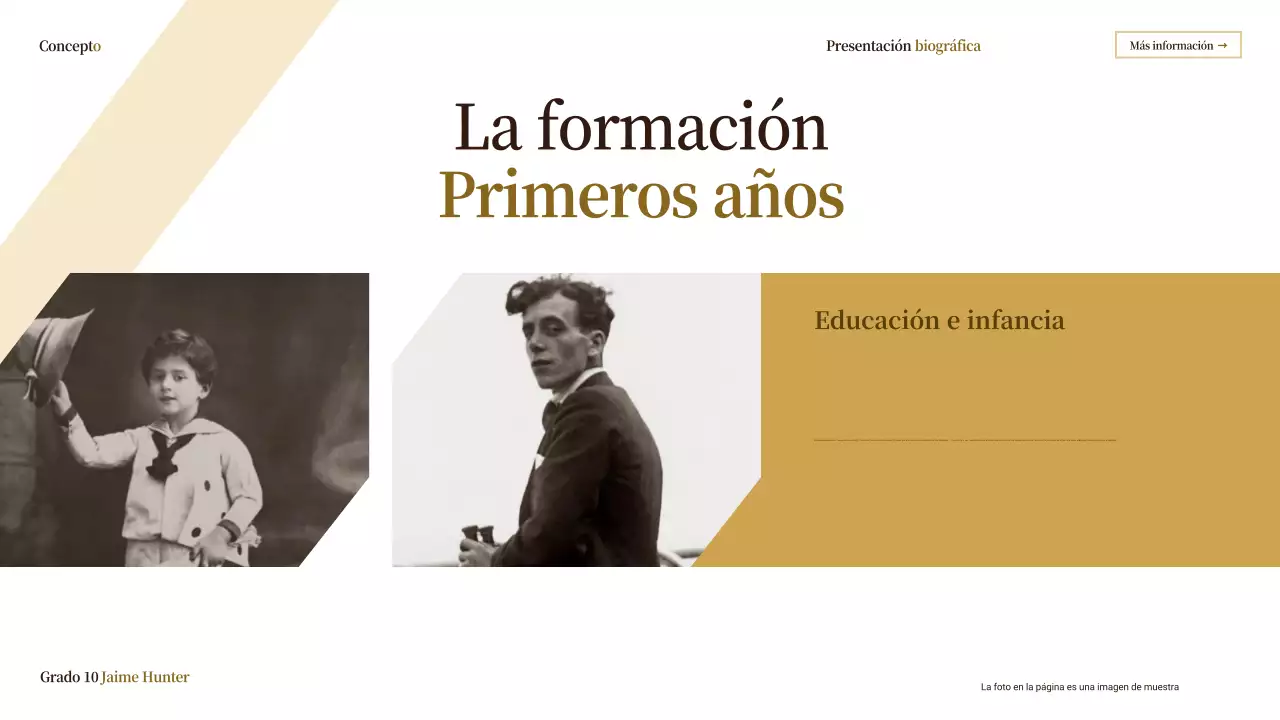 beige vintage biografía clase