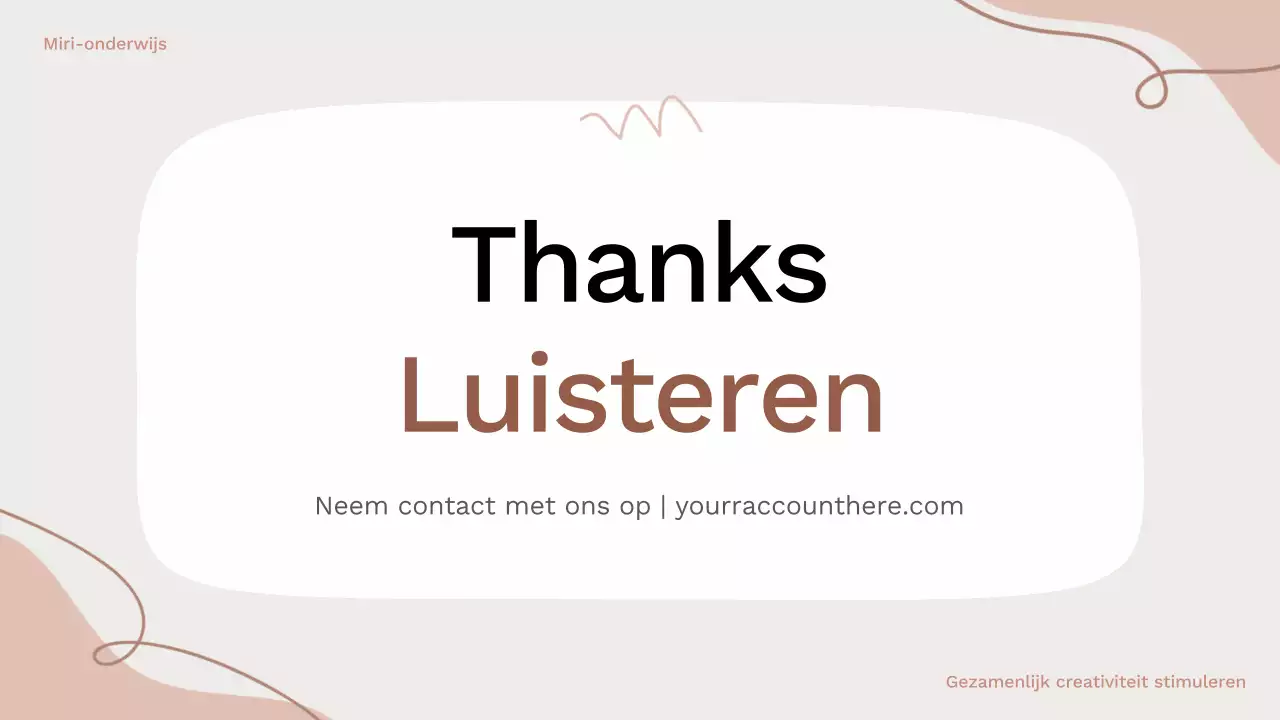 bruin en roze organische brainstorm layout gids