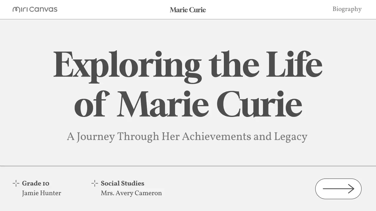 Beige Modern Biography Guide Presentation