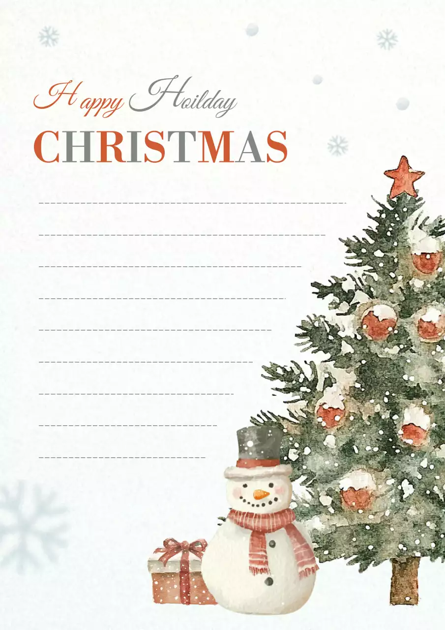 Poster chữ Giáng sinh truyền thống màu đỏ