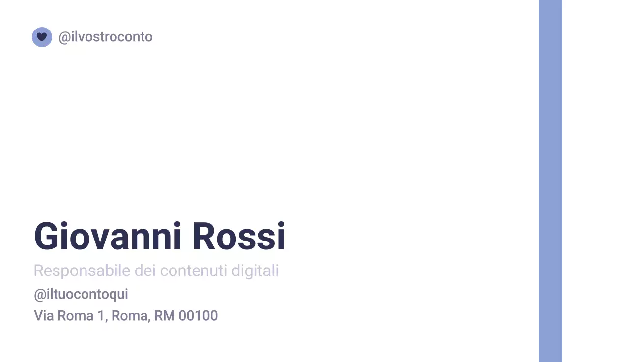 biglietto da visita moderno in stile navy