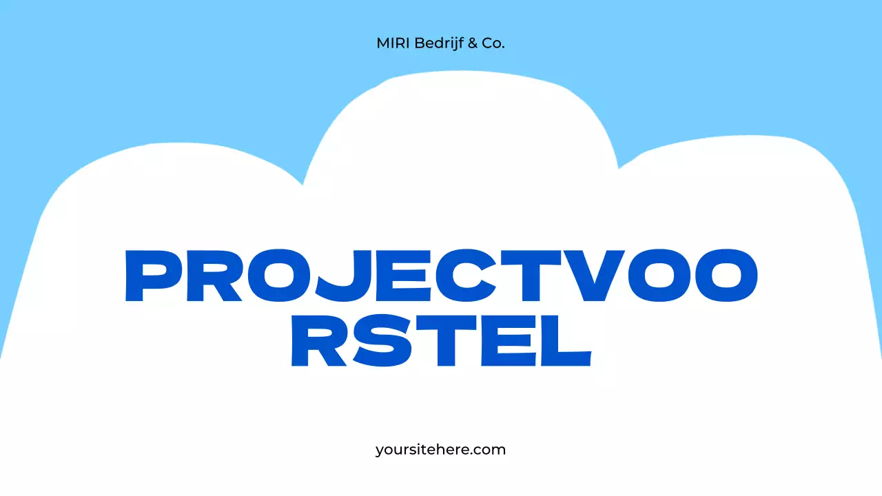 blauw modern projectvoorstel document