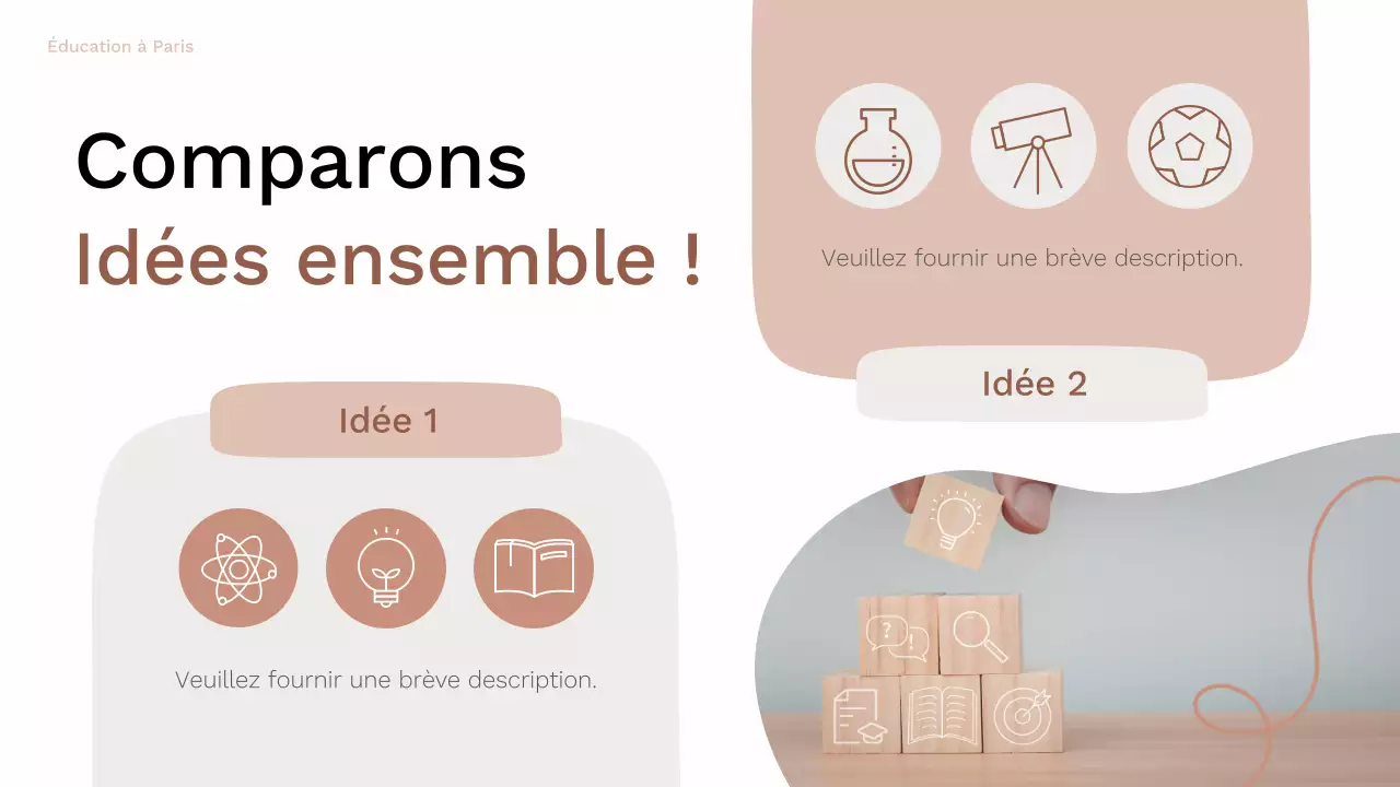 brun et rose guide de mise en page pour le brainstorming biologique