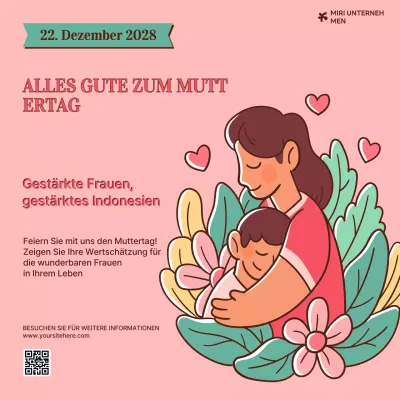 rosa Retro-Muttertagsanzeige