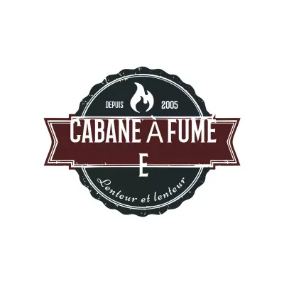 marron vintage smoke shack emblème logo