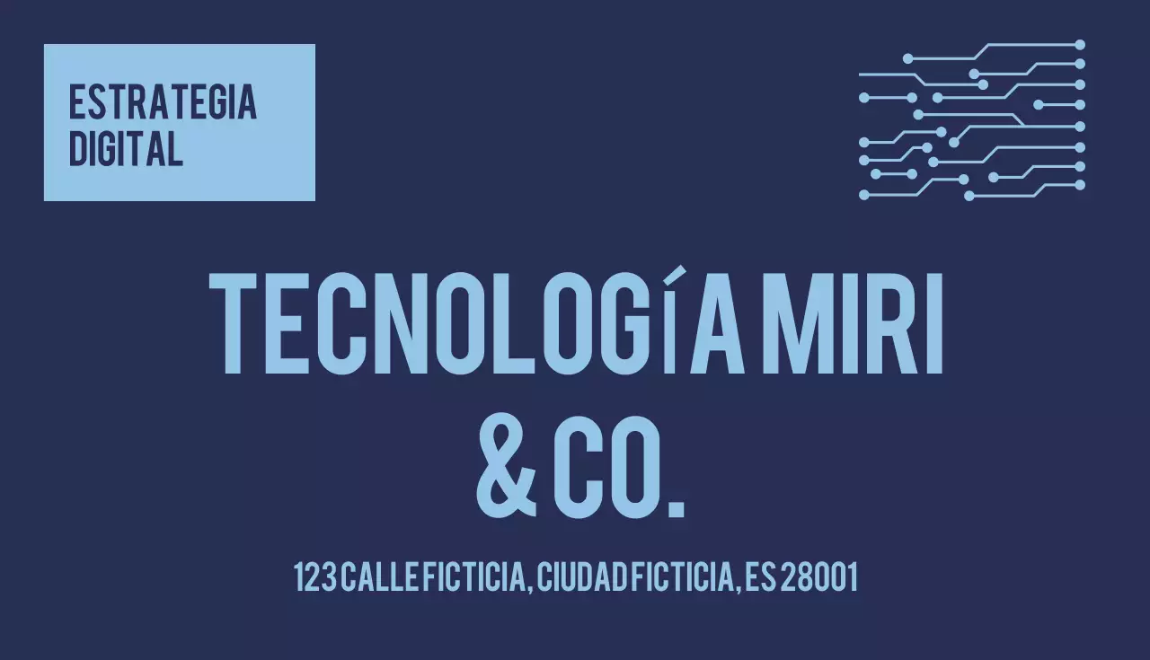 tarjeta azul de asesoramiento moderno