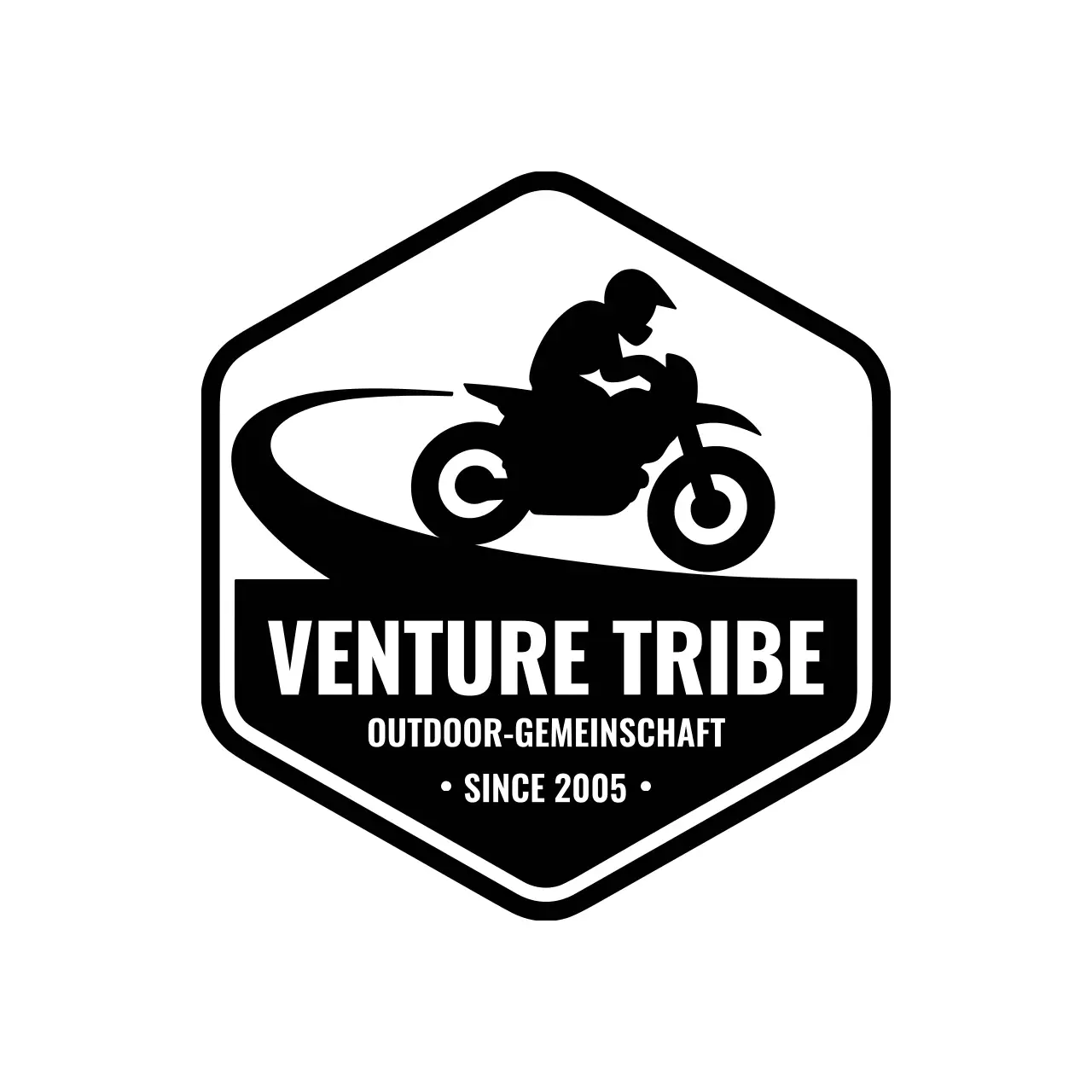 Schwarzes Vintage-Motorrad-Logo