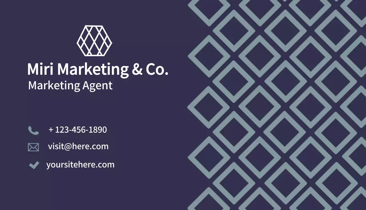 Navy Traditional Marketing Business Card