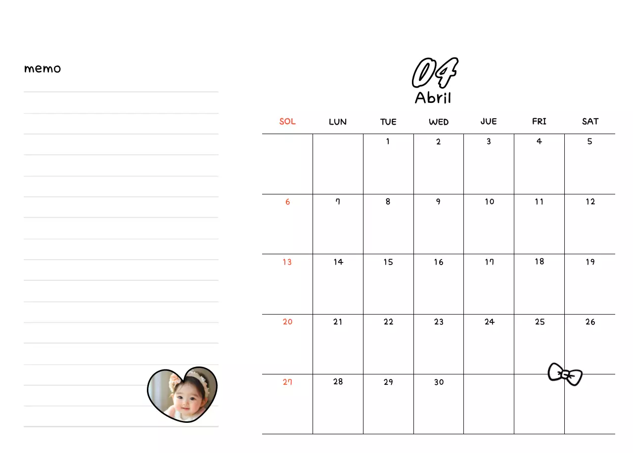 Agenda de Año Nuevo blanca y bonita