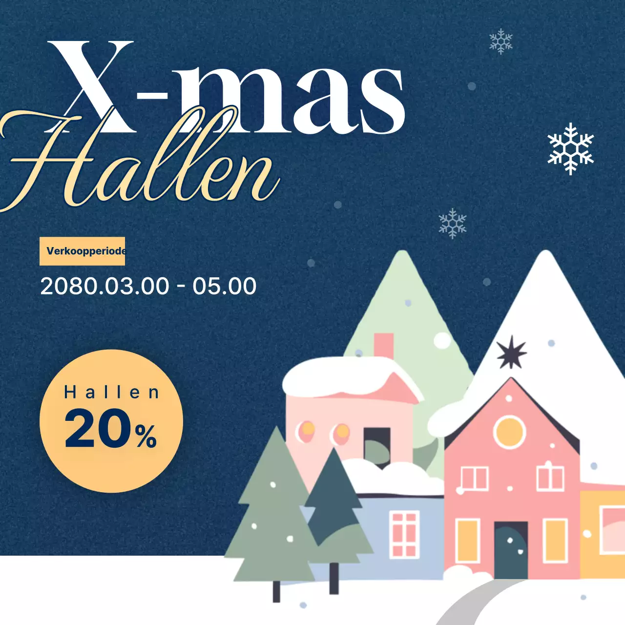 Blauw modern kerstevenement