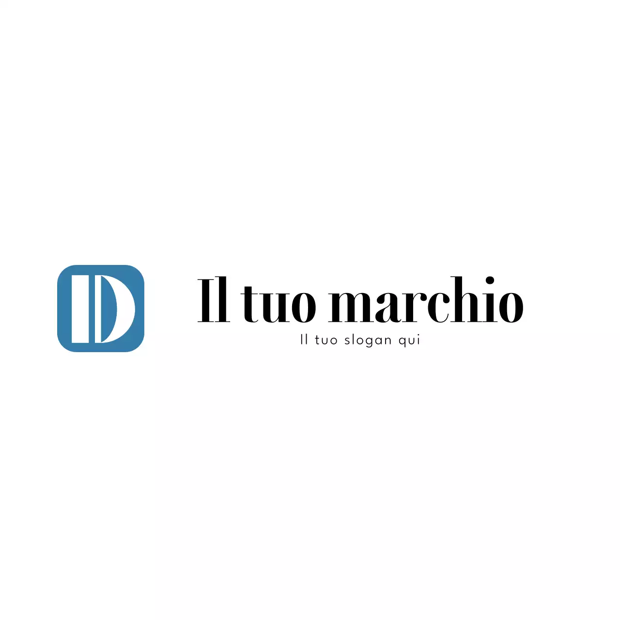 logo del marchio moderno blu