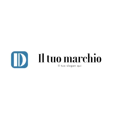 logo del marchio moderno blu