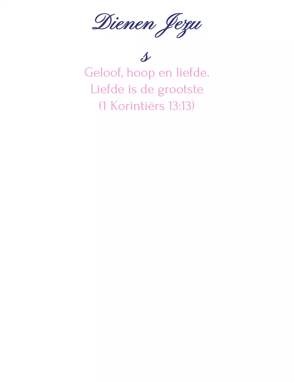 Witte eenvoudige kerkbelettering