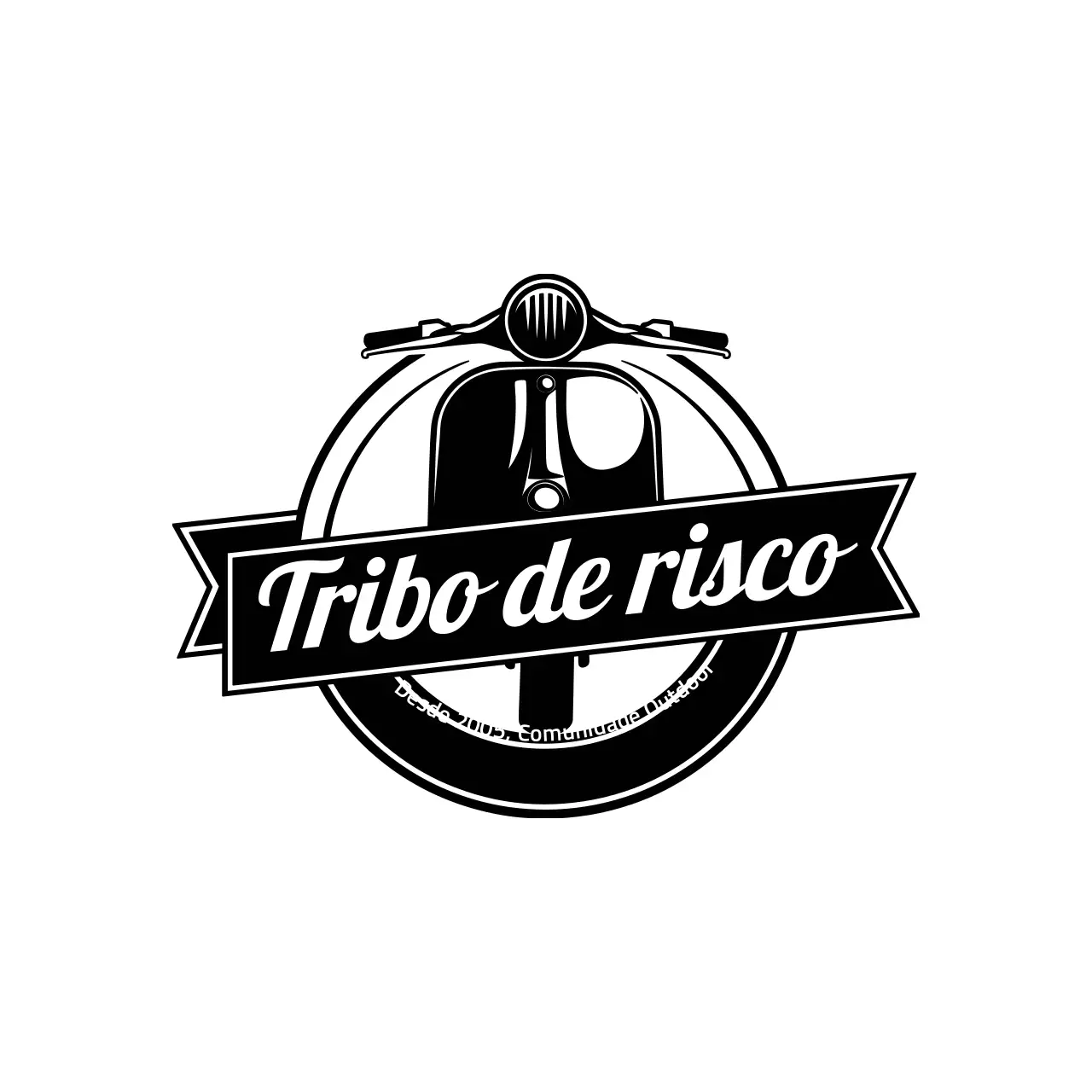 Logótipo de moto vintage preto